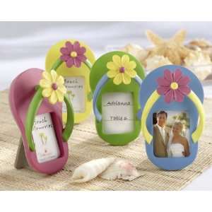 Flip Flop Photo Frame with Flower Accent (Set of Four)   Baby Shower 