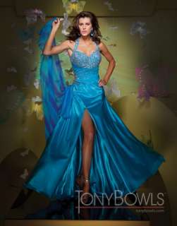 Le Gala by Tony Bowls 111537 Turquoise 8 National Pageant Dress NWT 