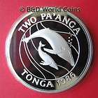 TONGA 1986 2 PAANGA .84oz SILVER PROOF HUMPBACK WHALE WILDLIFE WWF COA 