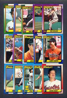 Youre Bidding on (6) Different Orioles Team Sets   1990 Topps (33 