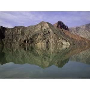 Reflections of Mountains in the Quiet Yellow River, Qinghai, China 