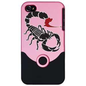  iPhone 4 or 4S Slider Case Pink Tribal Scorpion 