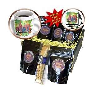 Taiche Acrylic Art   Boats Contemporary Abstract   Coffee Gift Baskets 