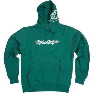 Troy Lee Designs Signature 2 Fleece Pullover Hoodie   Large/Dark Green