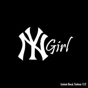  New York Yankees Girl Car Window Decal Sticker White 5 
