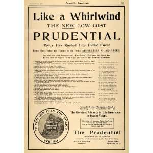  1907 Ad Prudential Life Insurance Policy Rate Gibraltar 