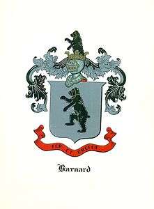 Great Coat of Arms Barnard Family Crest genealogy, would look great 