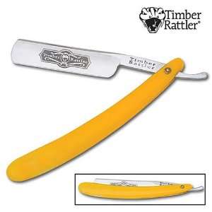 Timber Rattler Yellow Razor Folding Knife