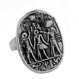  Egyptian Jewelry Silver King Tut Crowning Ceremony Ring Jewelry
