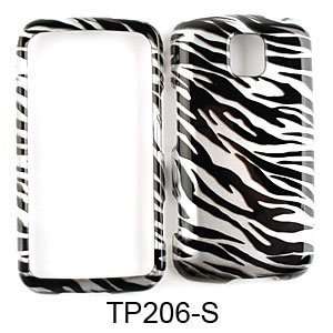  LG Optimus M MS690 Tranparent Zebra Print Hard Case/Cover 