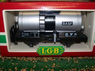 LGB G SCALE TANKER (2 AXLE) BASF # 4040 C 30mm STRIPE  