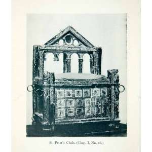  1908 Print Saint Peter Chair Throne Reliquary Relic 