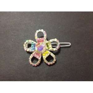  Sparkling Crystal Hair Accessory  Colorful Flower with 