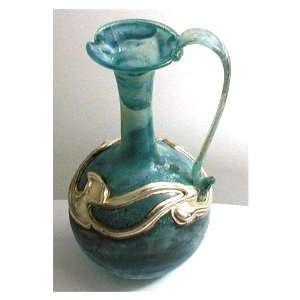  Decorative Bottles, Vases of Mouth Blown Glass and 