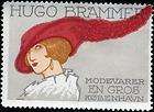 Hugo Brammer LADIES HATS ~Copenhagen~ Poster Stamp, c. 1910