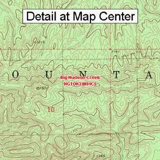 USGS Topographic Quadrangle Map   Big Hudson Creek, Oklahoma (Folded 