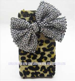 Bling Bow Leopard Case Cover for iPhone 4 NEW BB1  