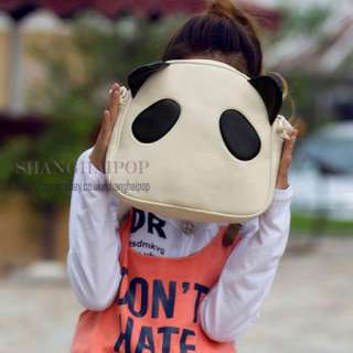 Panda Shoulder Bag Lady School Messenger Cross Body Faux Leather PU 