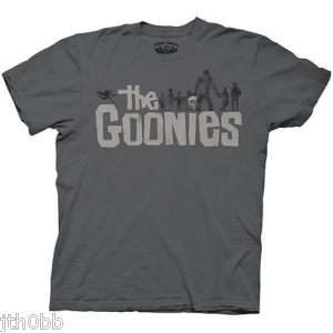 THE GOONIES LOGO CHARCOAL T SHIRT LARGE CLASSIC NEW  