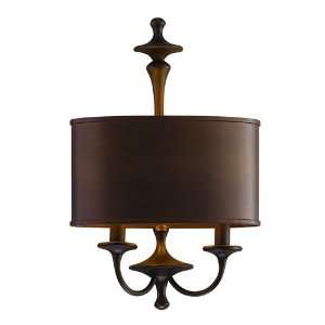   Regent Bronze Wall Sconce with Metal Shade with Gold Leaf Lining 80 12