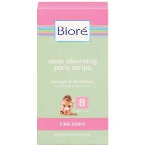  Biore Deep Cleansing Pore Nose Strips 8 ct (Quantity of 6 