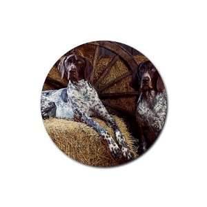 Bird dog hunting Round Rubber Coaster set 4 pack Great Gift Idea