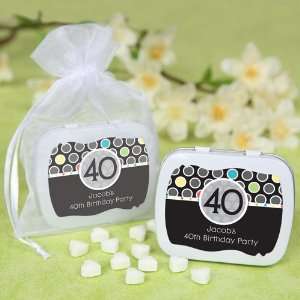   Adult 40th Birthday Party   Personalized Mint Tin Favors Toys & Games