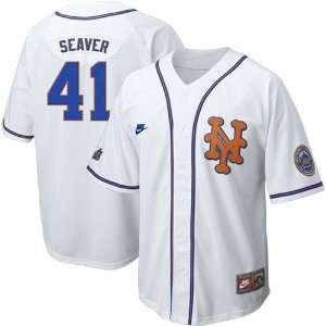 Nike New York Mets #41 Tom Seaver White Cooperstown Player Jersey 