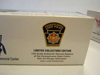 Pennsylvania State Police Helicopter Bell Jet MIB  