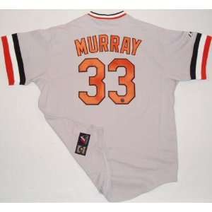  Eddie Murray Signed Jersey   Grey Throwback Cooperstown 
