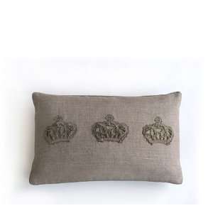  Dransfield & Ross Triple Crown Pillow   Brown and Platinum 