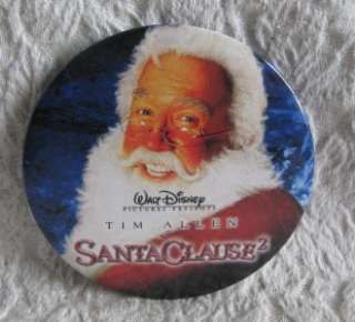 Disney Santa Clause 2 Movie Advertising Pin Button 3  