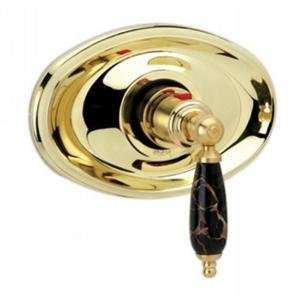     Carrara 3/4 Inch Thermostat, Trim Only, Black Marble Lever Handles
