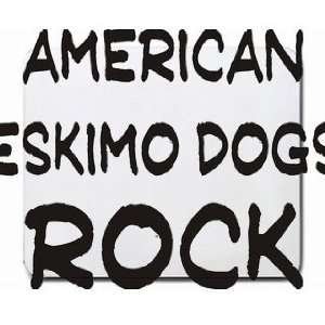  American Eskimo Dogs Rock Mousepad