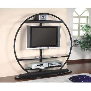   Coaster Metal Global TV Stand with Bracket in Black Furniture & Decor