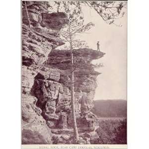  1893 Print Signal Rock Formation Camp Douglas Wisconsin 