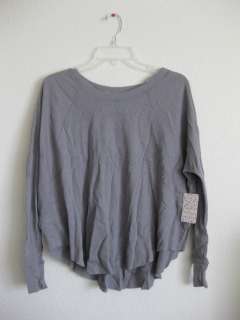 Free People We the Free Solid Love Bug Thermal NWT XS, S HEATHER GRAY 