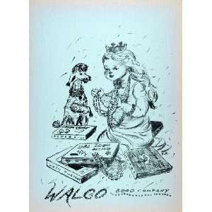  1952 Original Lithograph Walco Bead Company Tile Craft Dog 