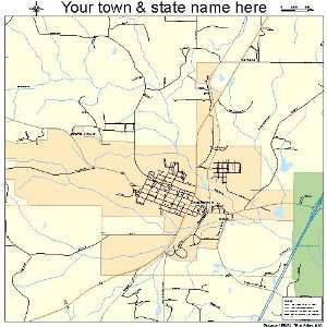  Street & Road Map of Lumberton, Mississippi MS   Printed 