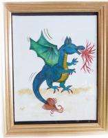 Mythical Fire Breathing Dragon ~ CUSTOM PAINTED METALLIC WALL ART 
