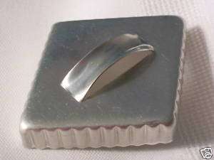 Metal diamond Cookie Cutter Crimp scallop edge handle  