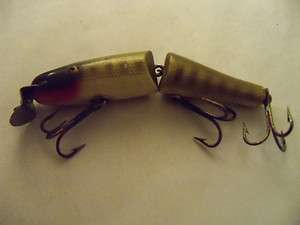 VINTAGE FISHING WOODEN LURE, C.C.B. AND CO., GARRETT INDIANA.  