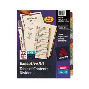  Avery  Ready Index Contents Dividers, 12 Tab, 1 12 