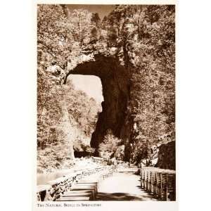  1947 Photogravure Natural Bridge Blue Ridge Mountains Virginia 