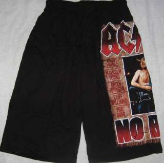 AC DC Rock Music NO BULL Black Board Shorts   Free Size   NEW