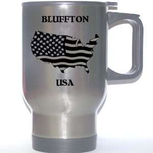  US Flag   Bluffton, Indiana (IN) Stainless Steel Mug 