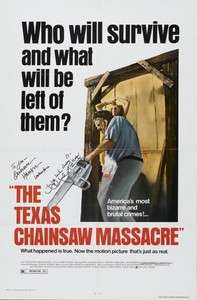 Texas Chainsaw Massacre Poster SIGNED by Gunnar Hansen  