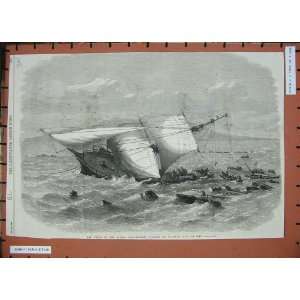  1869 Ship Wreck Bombay Mail Steamer Carnatic Shadwan
