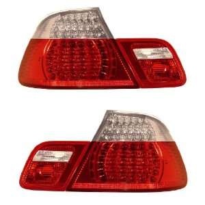 BMW 3 SERIES E46 99 08 CONVERTIBLE LED TAIL LIGHT SET RED/CLEAR 4 PCS 