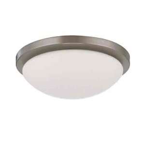   60/2941 Button 1 Light Fluorescent Brushed Nickel Close to Ceiling